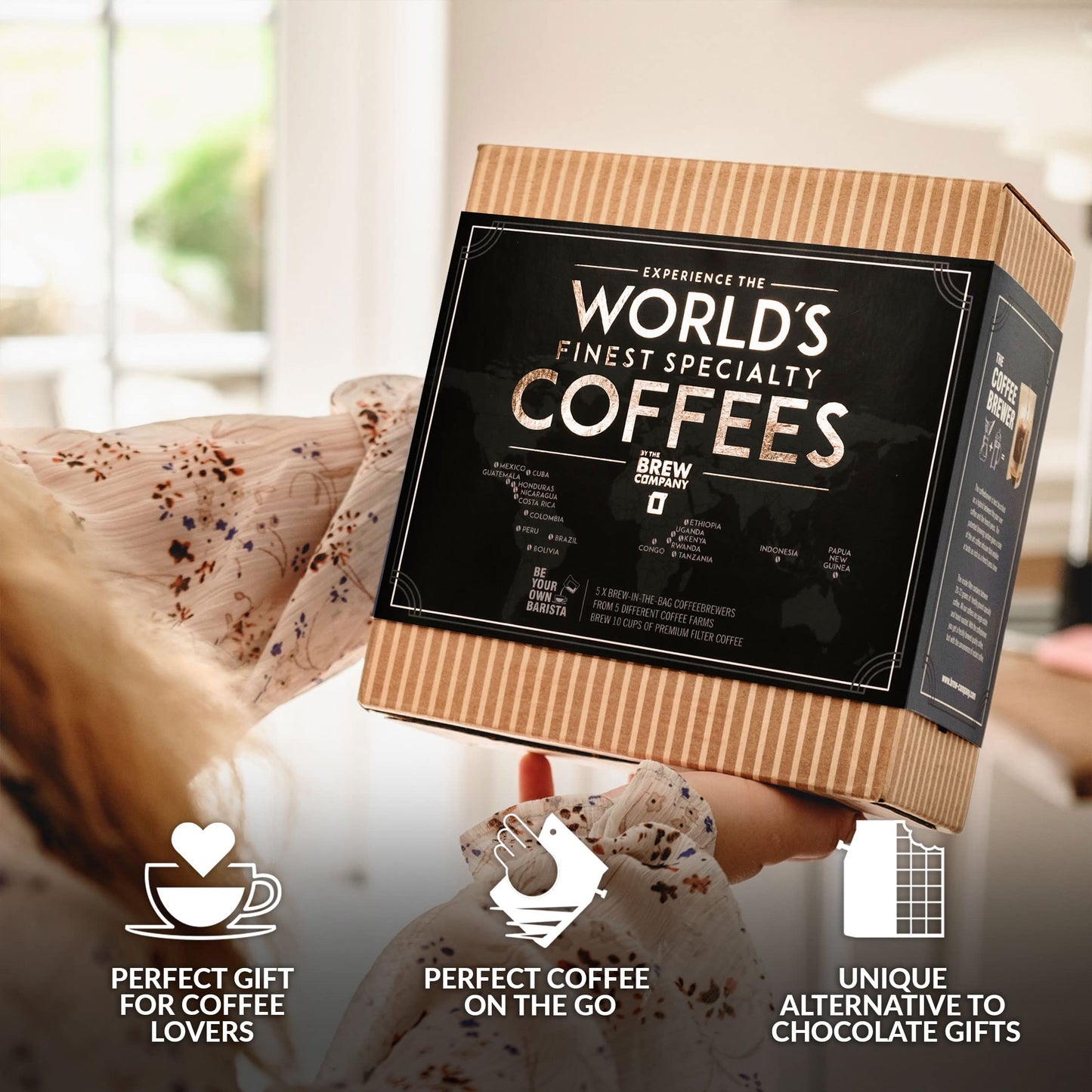 Original Gourmet Coffee Gift Set For Men & Women - 7 Worlds Finest Single Origin Specialty & Organic Coffees In Innovative Malt-Inspired | Sampler Box For Coffee Lover To Brew & Enjoy Anytime, Anywhere