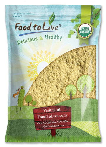 Food to Live Organic Garbanzo Bean Flour, 8 Pounds - Non-GMO Chickpea Flour, Stone Ground, Kosher, Vegan, Bulk, High in Protein 