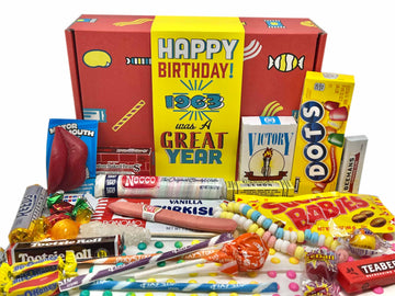 Retro Candy Yum 1963 Candy Birthday Box - Celebrate Your Loved One'S 61St Birthday With Our Candy From 1963 - Candy From The 60S