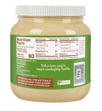 PB2 Organic Powdered Peanut Butter, Non-GMO, Gluten-Free, 6.5oz, USDA Organic Certified