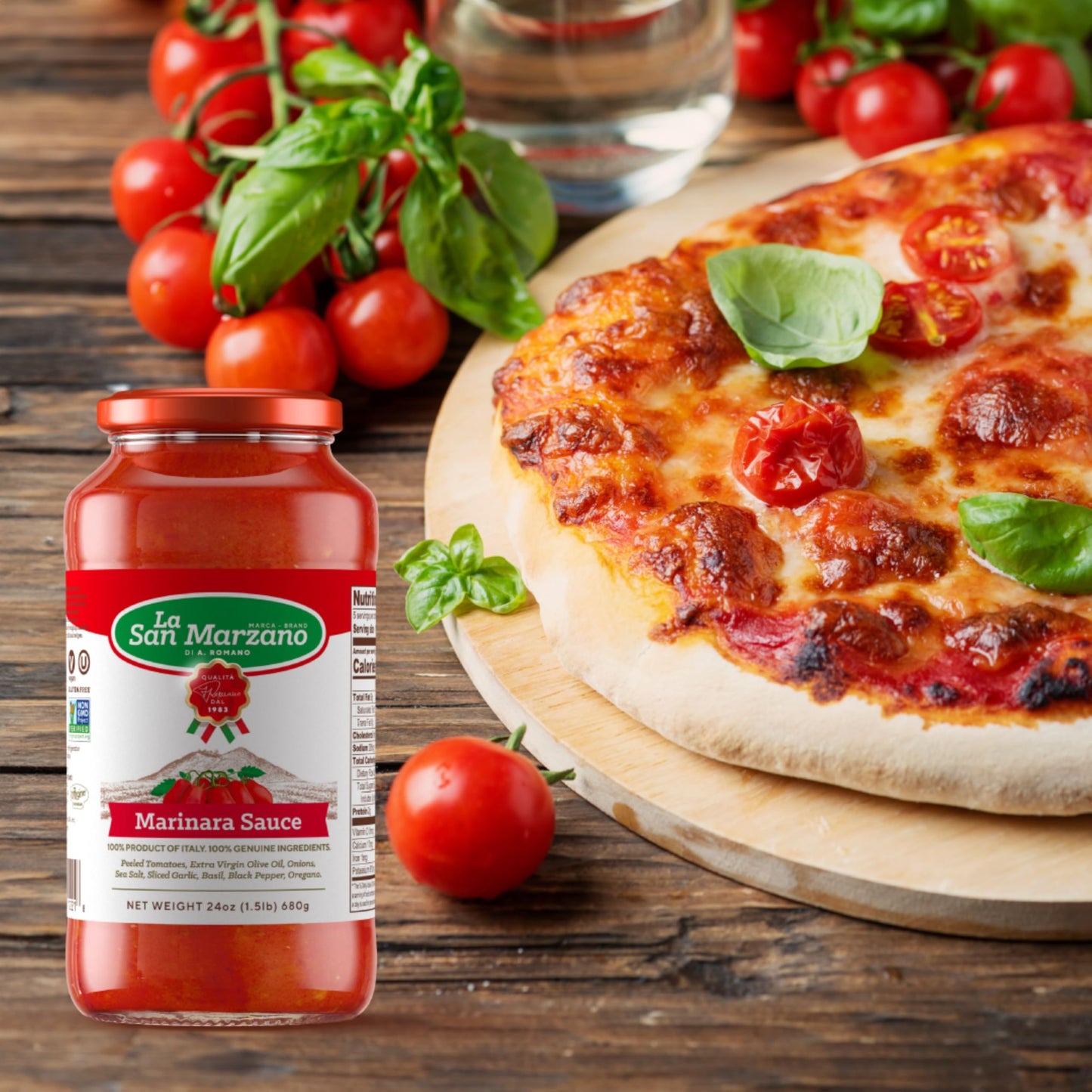 La San Marzano - Marinara Sauce - Pasta Sauce With 100% Italian Tomatoes Made In Italy - Tomato Paste With Fresh And Natural Ing