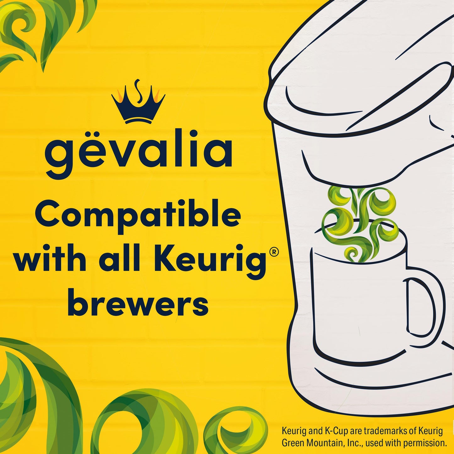 Gevalia Colombia Medium Roast K-Cup Coffee Pods, 22 Count, 7.6 OZ Pack