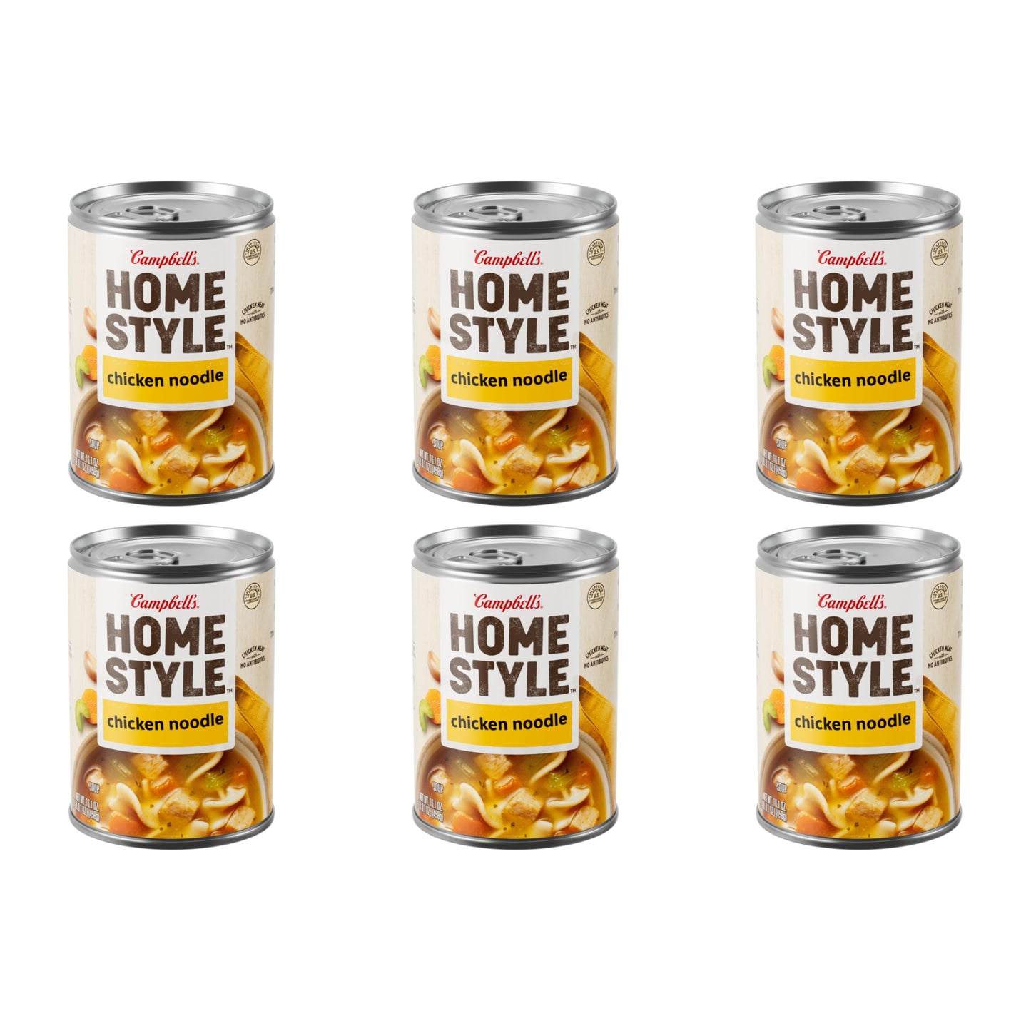 Campbells Homestyle Chicken Noodle Soup, 16.1 OZ Can (Pack of 6)