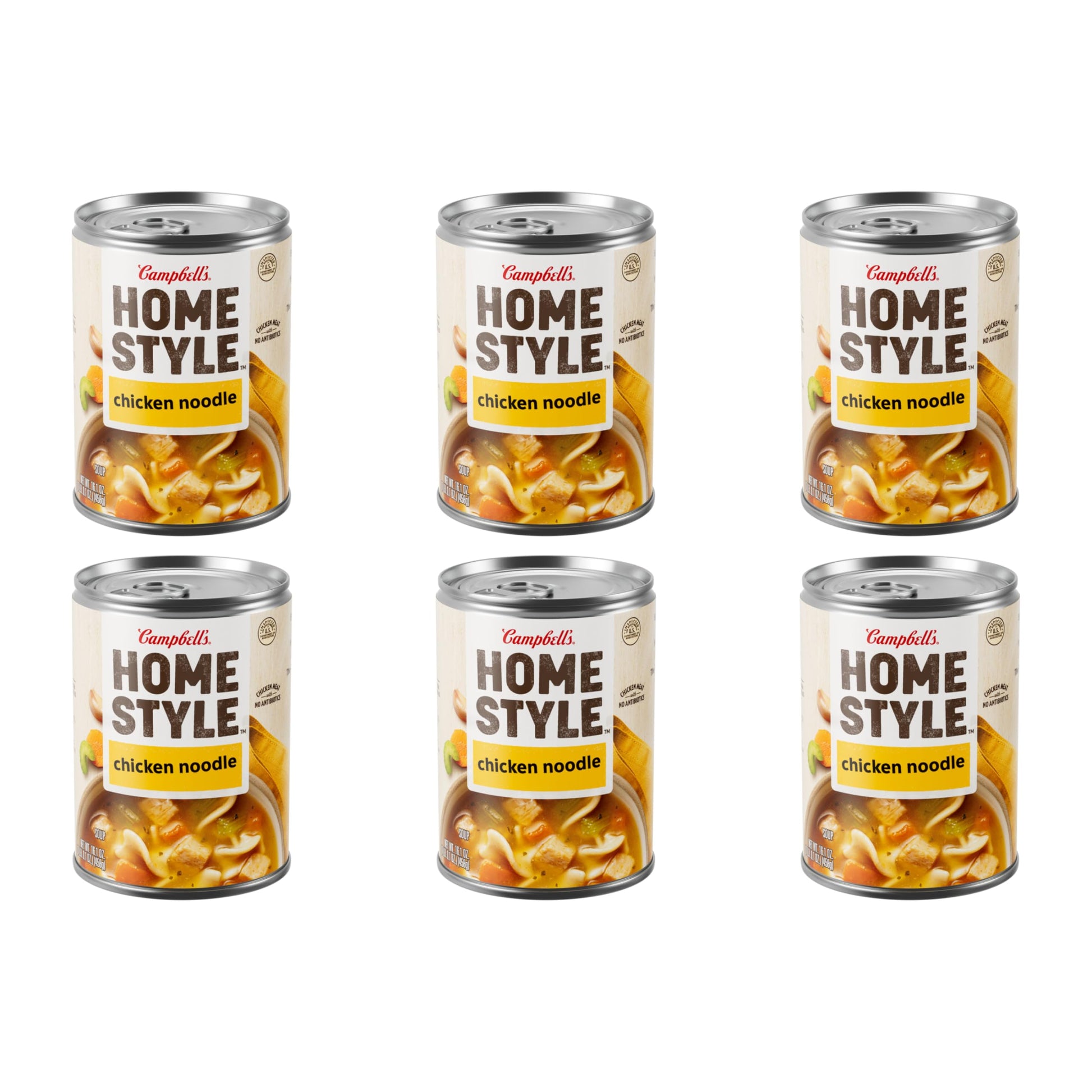 Campbells Homestyle Chicken Noodle Soup, 16.1 OZ Can (Pack of 6)