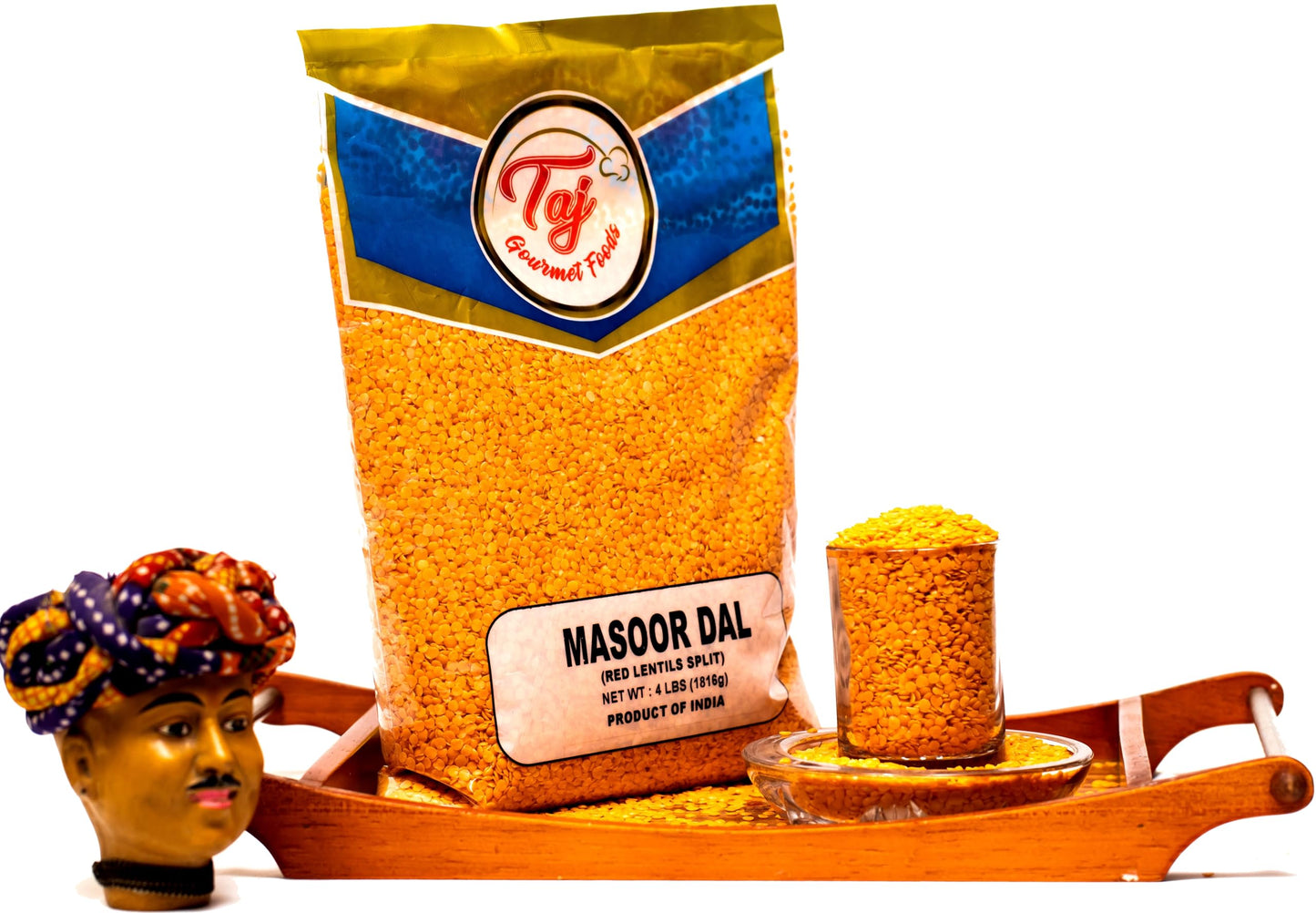 Taj Premium Indian Masoor Dal, Red Lentils (2-Pounds)