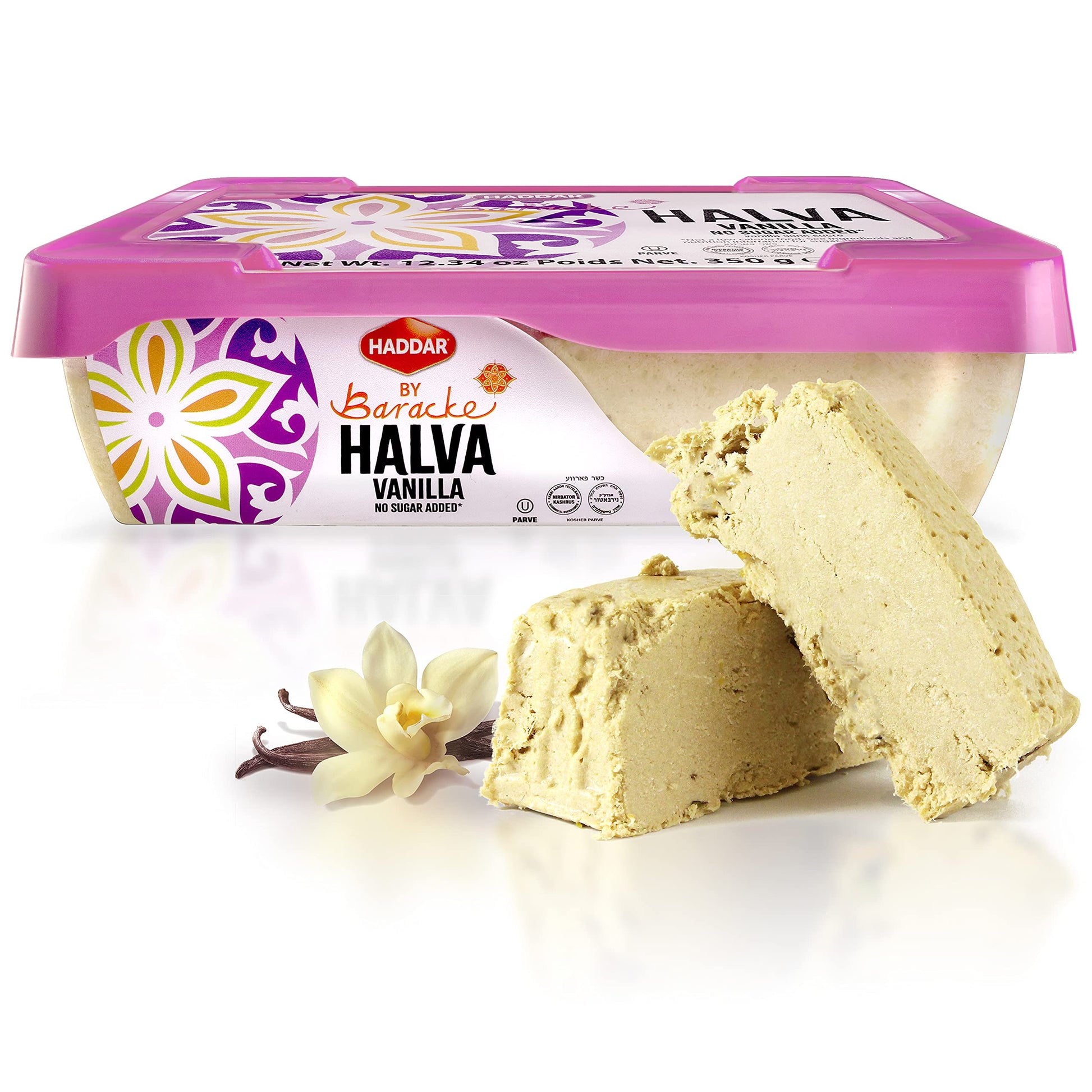Haddar Premium Vanilla Halva, Sugar Free, Gluten Free, Vegan, 12.34oz
