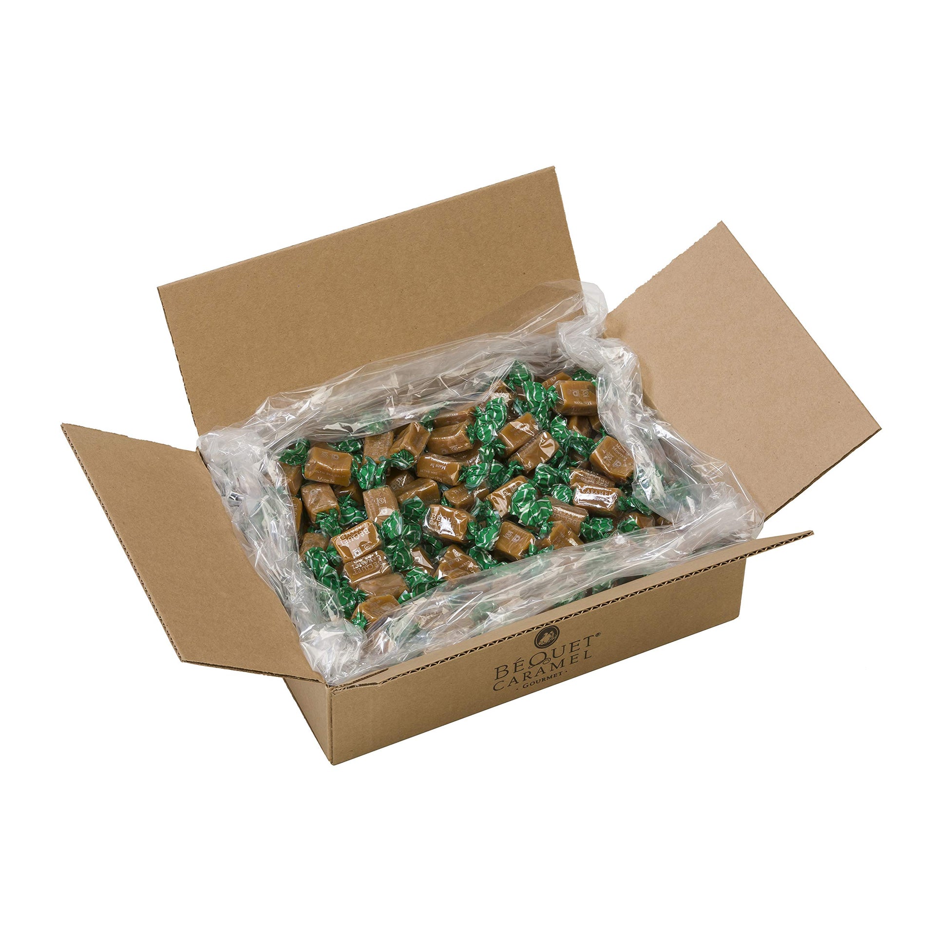 Béquet Caramel Salted Caramel Candy - Gluten Free - 5 LB Box - Individually Wrapped