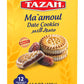 Tazah Maamoul Cookies Date Snack 100% Natural Date Filled Shortbread Date Cookies - 12 Count Individually Wrapped Mamoul