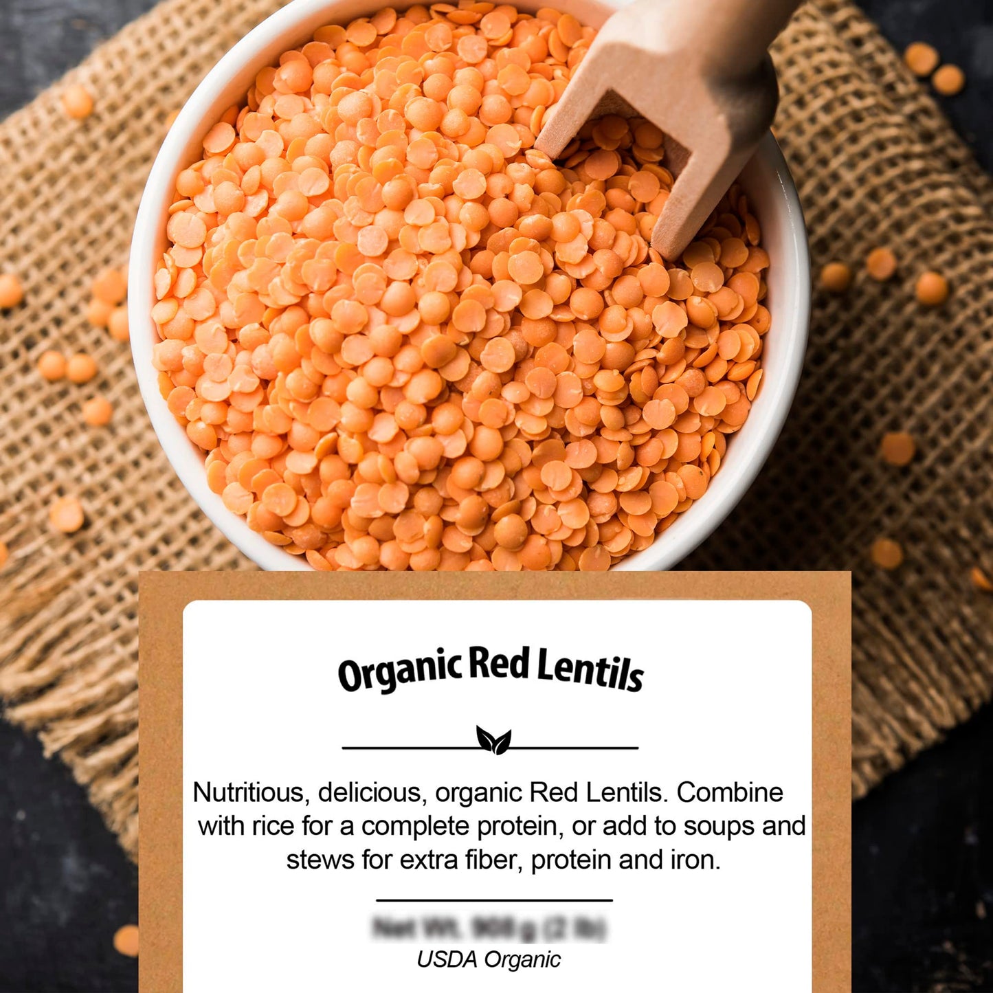 Organic Red Lentils Dry by Be Still Farms - Lentils Bulk (4.8lb) aka Masoor Dal - Ideal for Soup, Pasta, Pilof - High in Protein