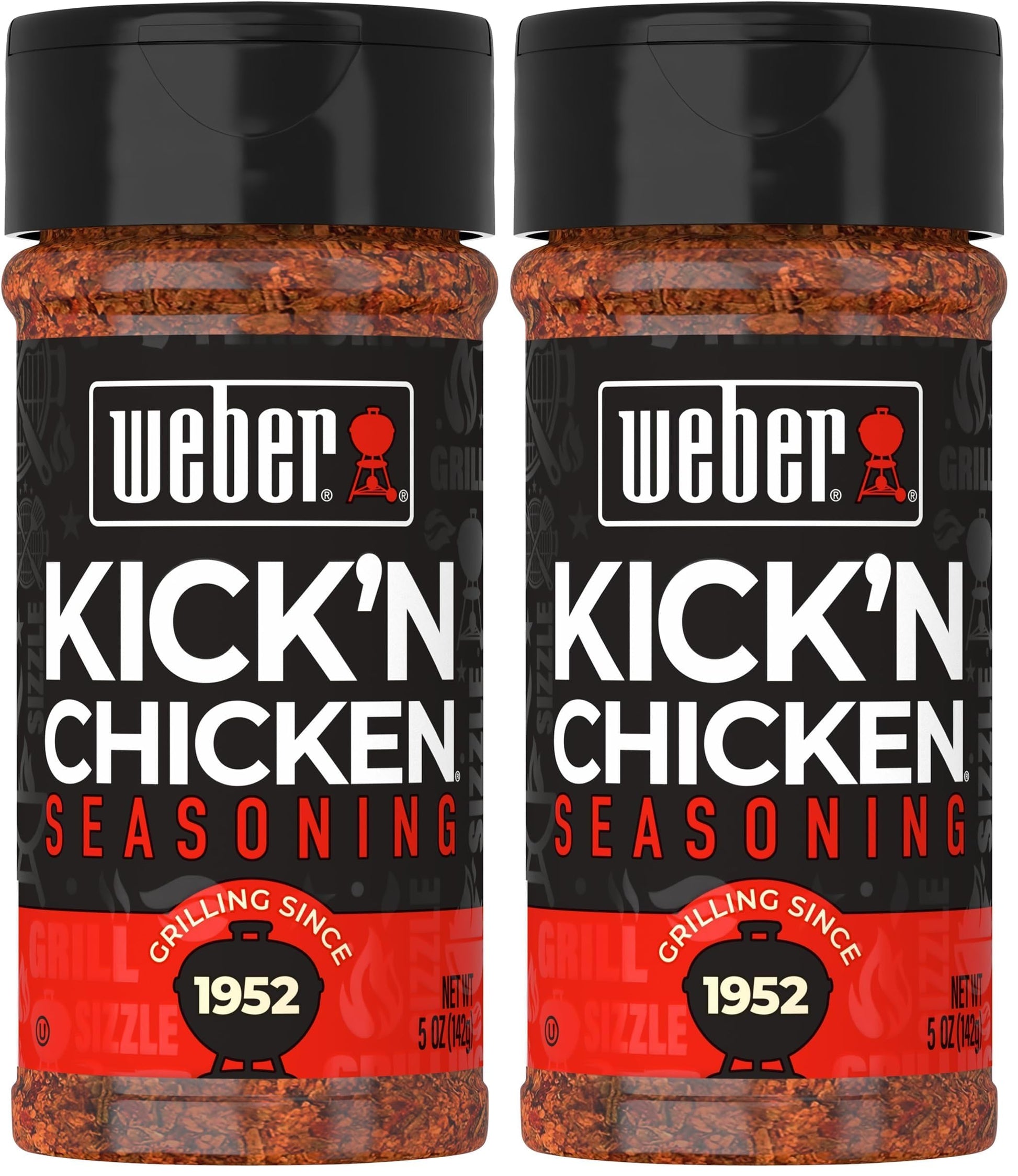 Weber Kickn Chicken Seasoning, 5 Ounce Shaker (Pack of 2)