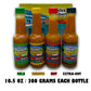 Chiletico Caribbean Hot Sauce Gift Set - Artisan Costa Rican handcrafted -Puerto Lim  n Inspired - Natural Ingredients - 4-Pack