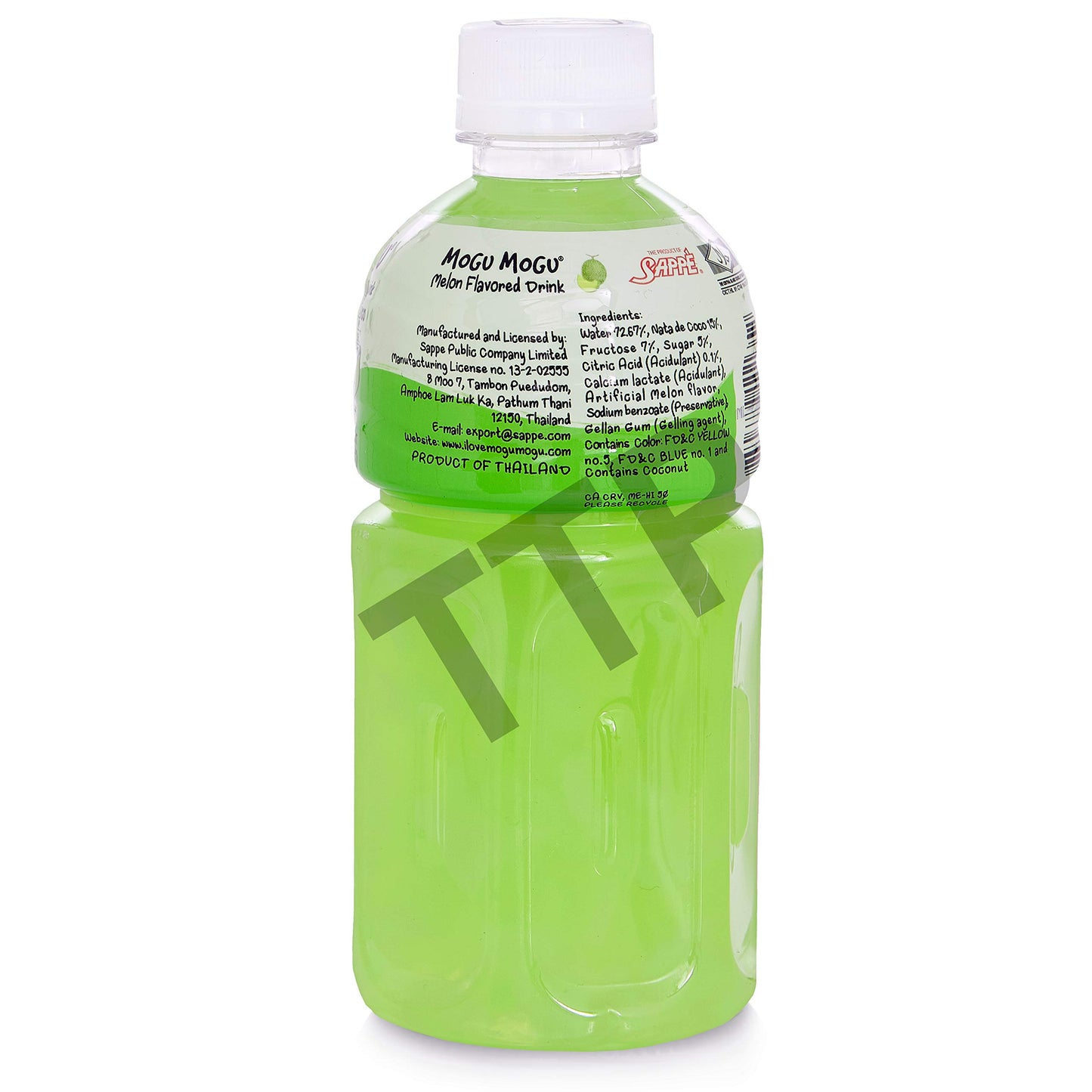 Mogu Mogu Juice With Nata De Coco, Melon Flavored, 6 Pack