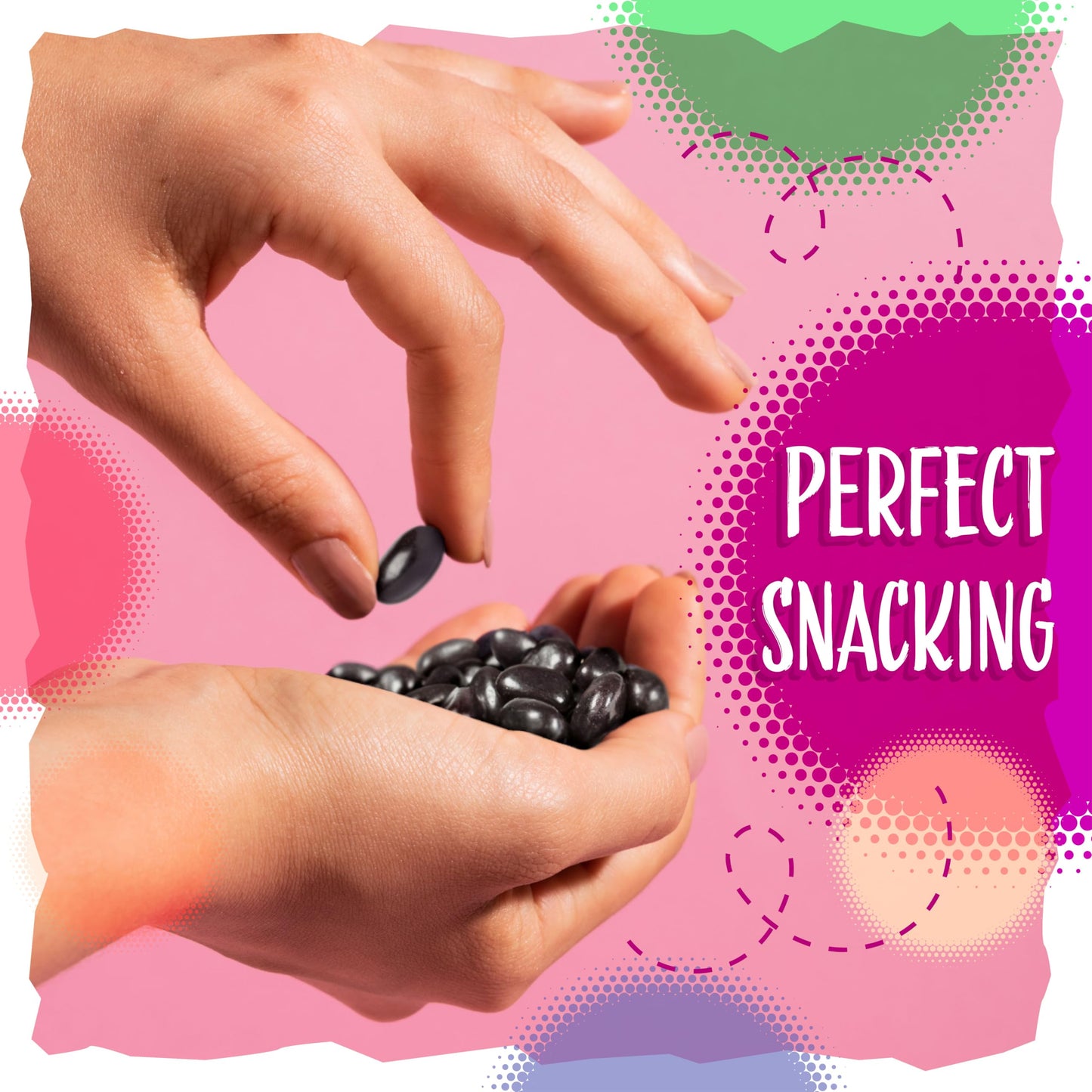 Old-Fashioned Black Licorice Jelly Beans Candy Gluten-Free Vegan 3 Pound Bag