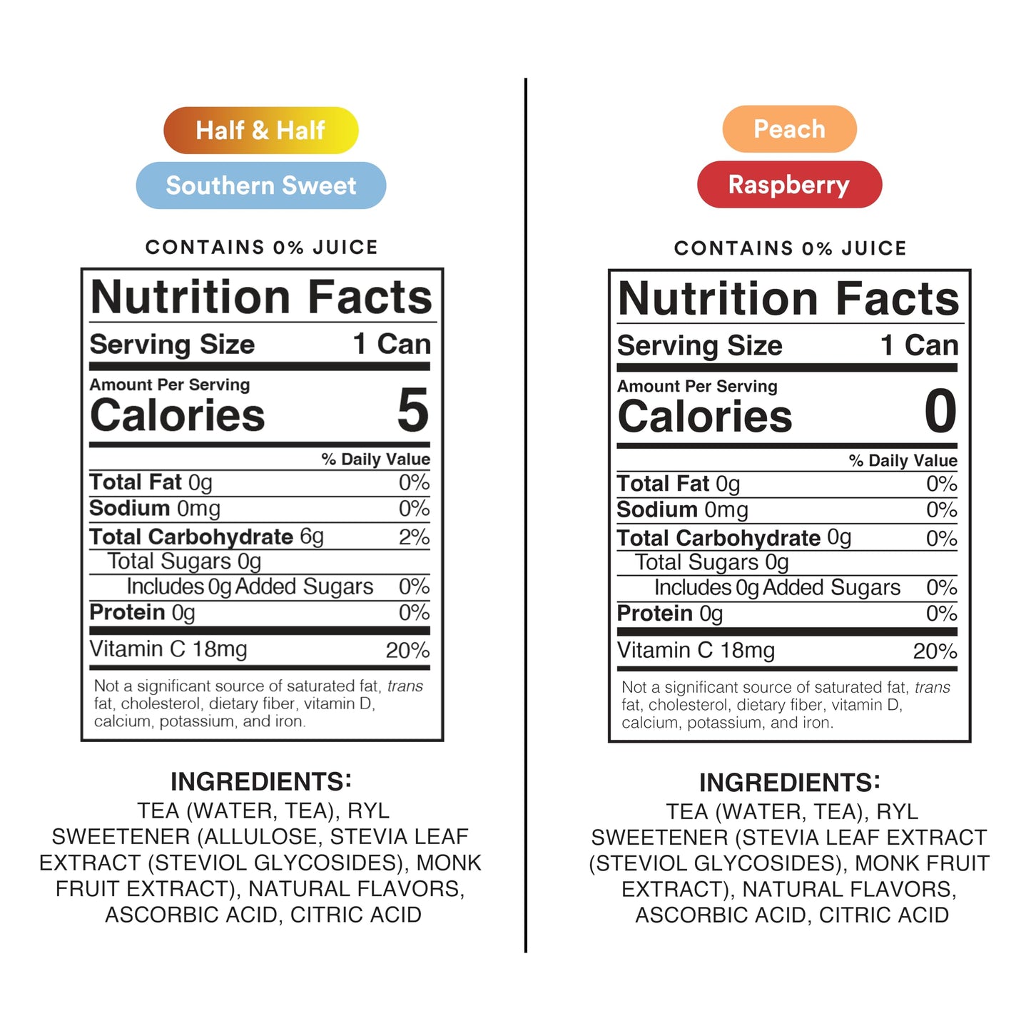 Ryl Iced Tea MVP Variety Pack - Antioxidant Superblend, Zero Sugar, 12 Pack (16 Fl Oz), Non-GMO, Gluten Free, Made in the USA