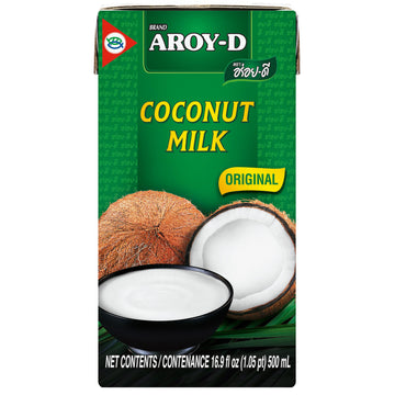 Aroy-D Coconut Milk 16.9 Fluid Ounce (500ml), Pack of 12