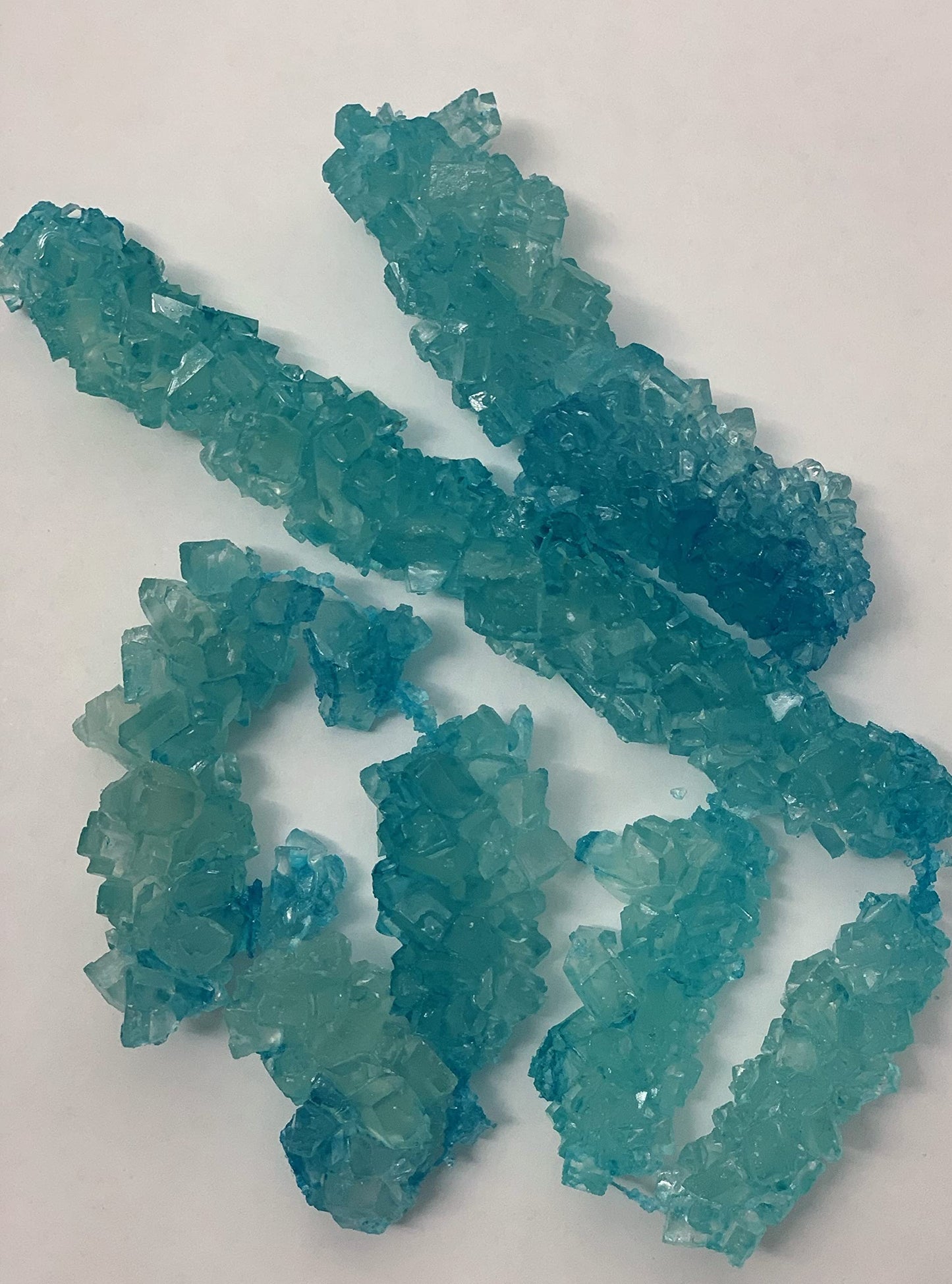 SweetGlob Old Fashioned Rock Candy Crystals on Strings (Cotton Candy Light Blue, 2 Pound)