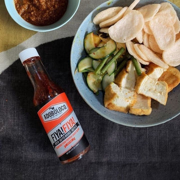 Adoboloco Hot Sauce Fiya! Fiya! 5Oz Sauce Extremely Hot Super Tasty Fiery Chili Pepper Sauce Blend