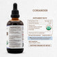 Secrets of the Tribe Coriander Extract - USDA Organic,   -Free, High-Potency Herbal Drops, 4 Fl Oz