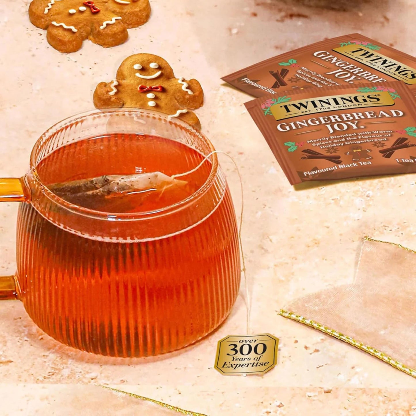 Twinings Christmas Holiday Variety Tea Bag Pack (20 Count), 4 Flavors Include Christmas Tea, Winter Spice, Gingerbread Joy, Peppermint Cheer, Seasonal Gift For Her, Him, Family, Friends