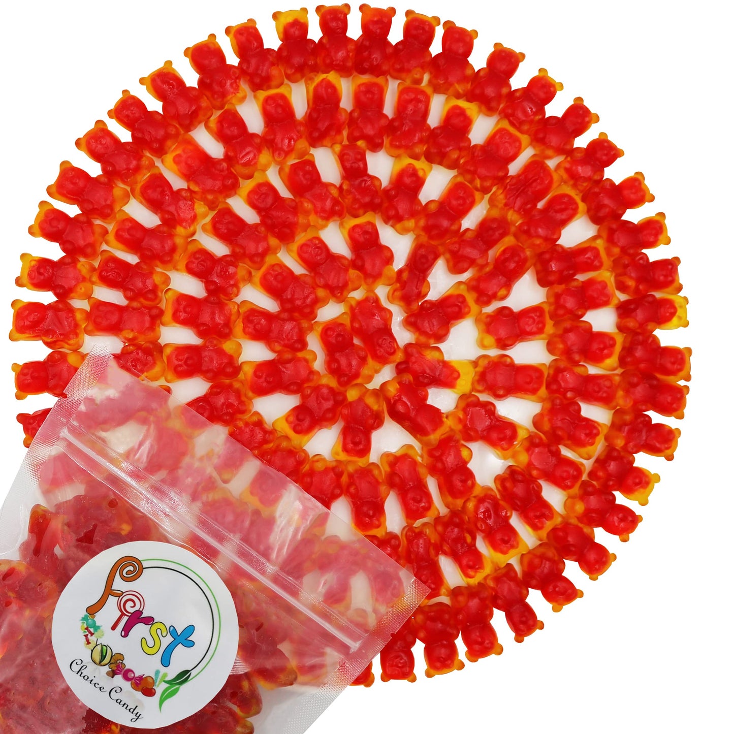 FirstChoiceCandy Gummy Bears (Jelly Filled, 2 Pound (Pack of 1))