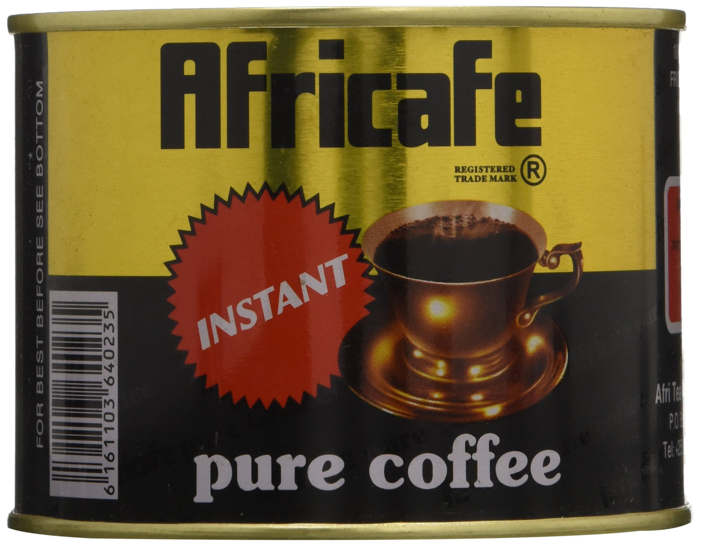 Africafe Pure Instant Coffee - Coffee Beans, 100g (3.5 Ounce, Pack of 1), Made in Tanzania