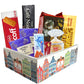 DEREUZE Dutch Snack Box - Assorted Gourmet Cookies, 8  , 9x12x4 inches, Brown/Black/White