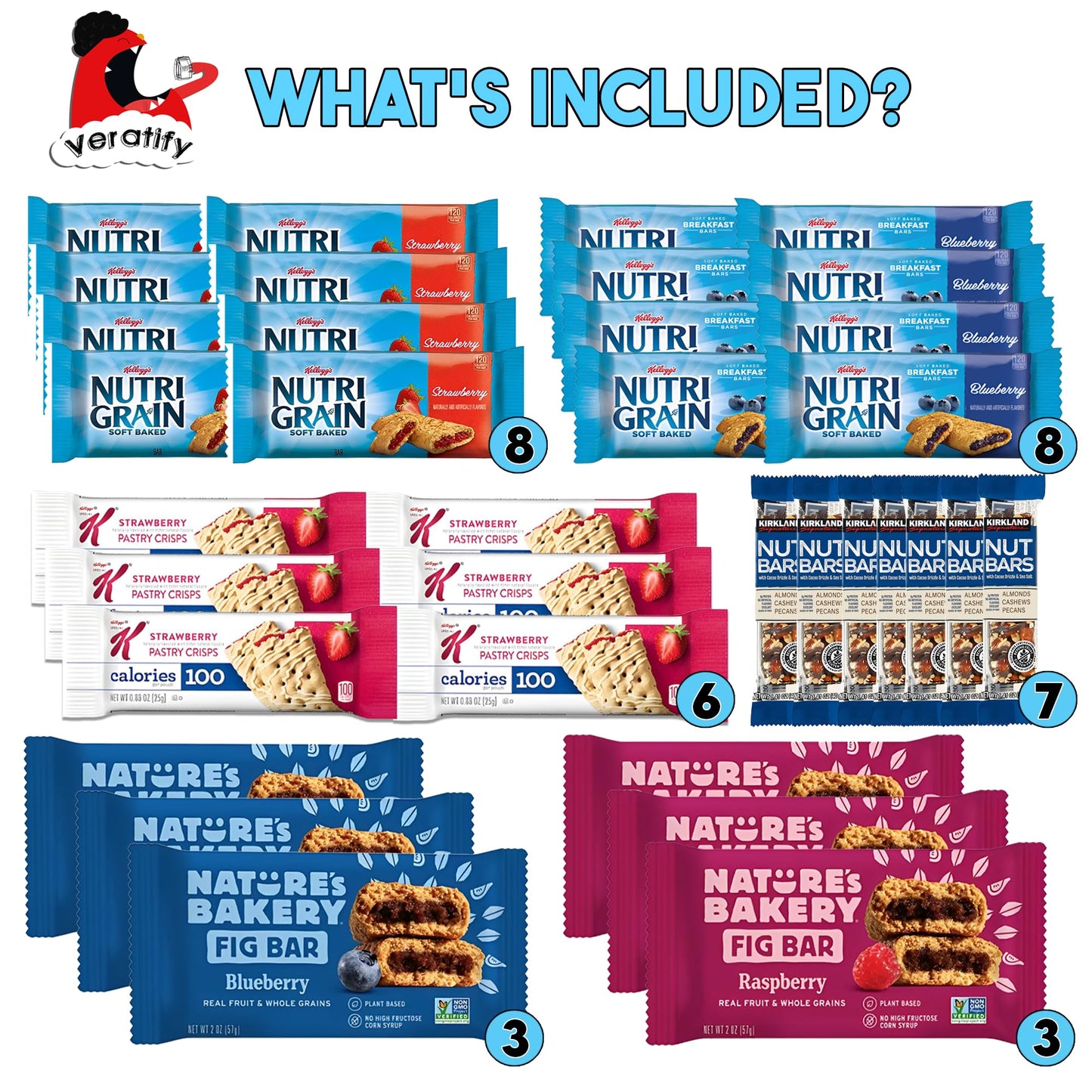 Healthy Snacks (Basket 114 Count) Healthy Snacks & Snacks Gift Variety Package Gift Arrangement Perfect For Men, Women, Adults,