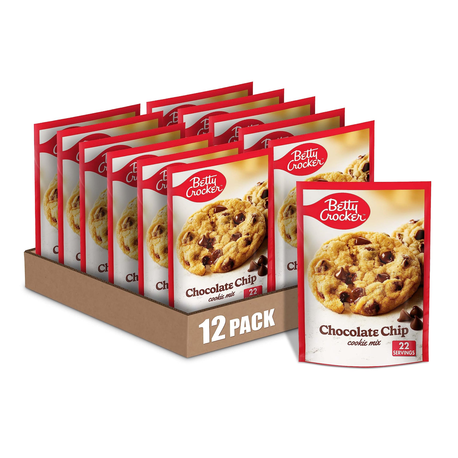 Betty Crocker Chocolate Chip Cookies, Cookie Baking Mix, 17.5 Oz (Pack Of 12)