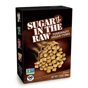 Sugar In The Raw Granulated Turbinado Cane Sugar Cubes, No Added Flavors Or Erythritol, Pure Natural Sweetener, Hot & Cold Drink