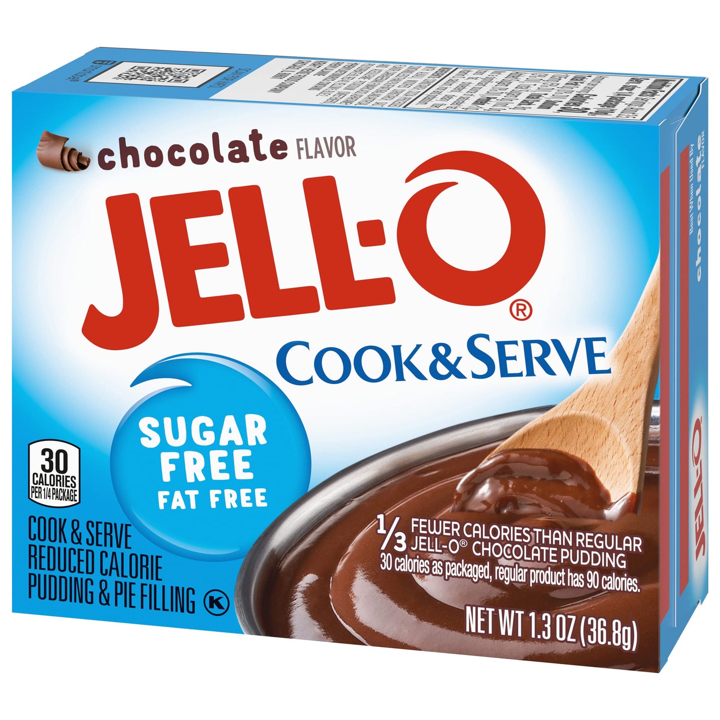 Jell-O Chocolate Pudding, Cook & Serve, Sugar Free, 1.3 Oz Box, 4 Packs