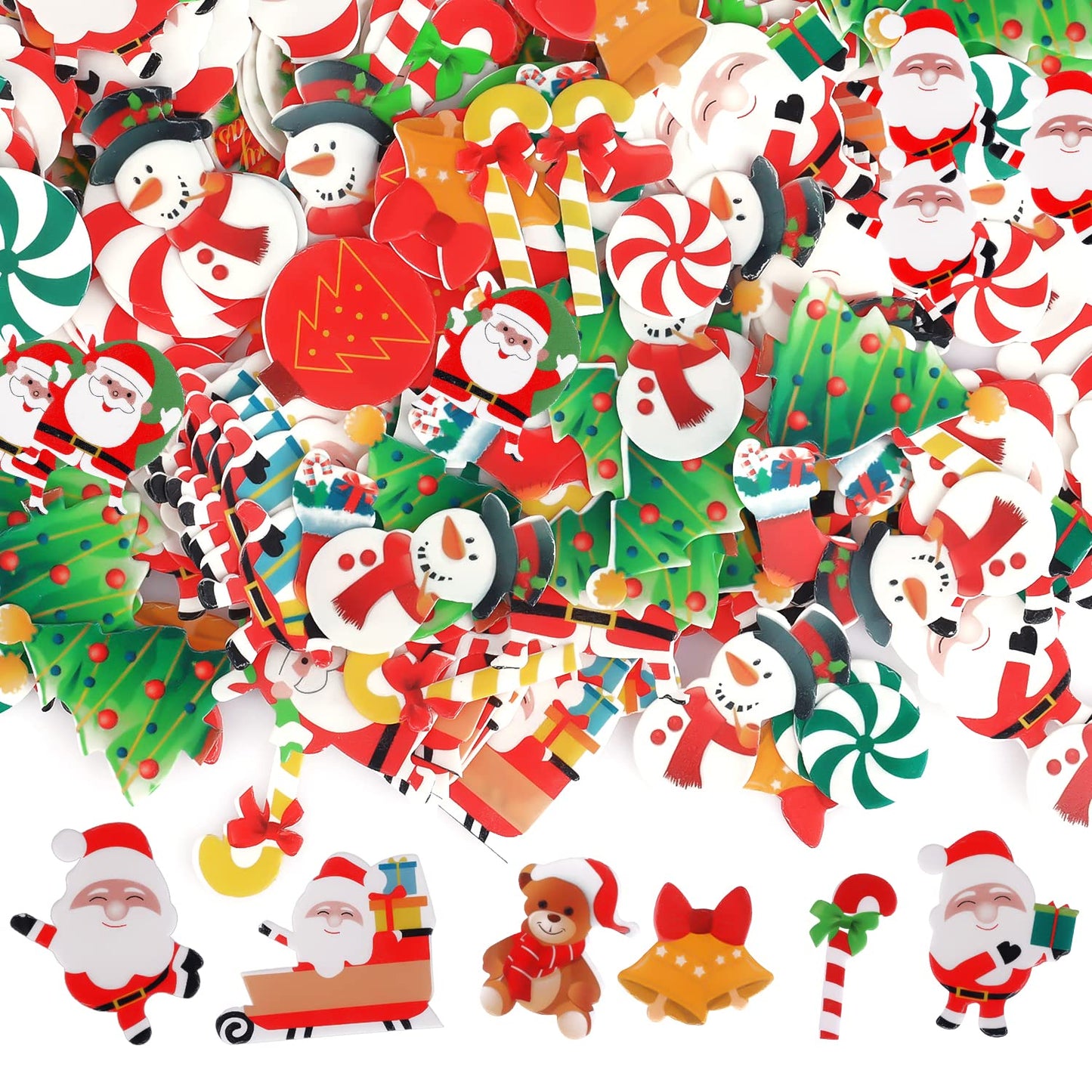 300Pcs Edible Christmas Cake Decorations, Edible Wafer Paper Christmas Cupcake Decorations Edible Christmas Cake Toppers For Xma