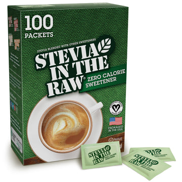 Stevia In The Raw, Plant Based Zero Calorie, No Erythritol, Sugar Substitute, Sugar-Free Sweetener for Coffee, Hot & Cold Drinks