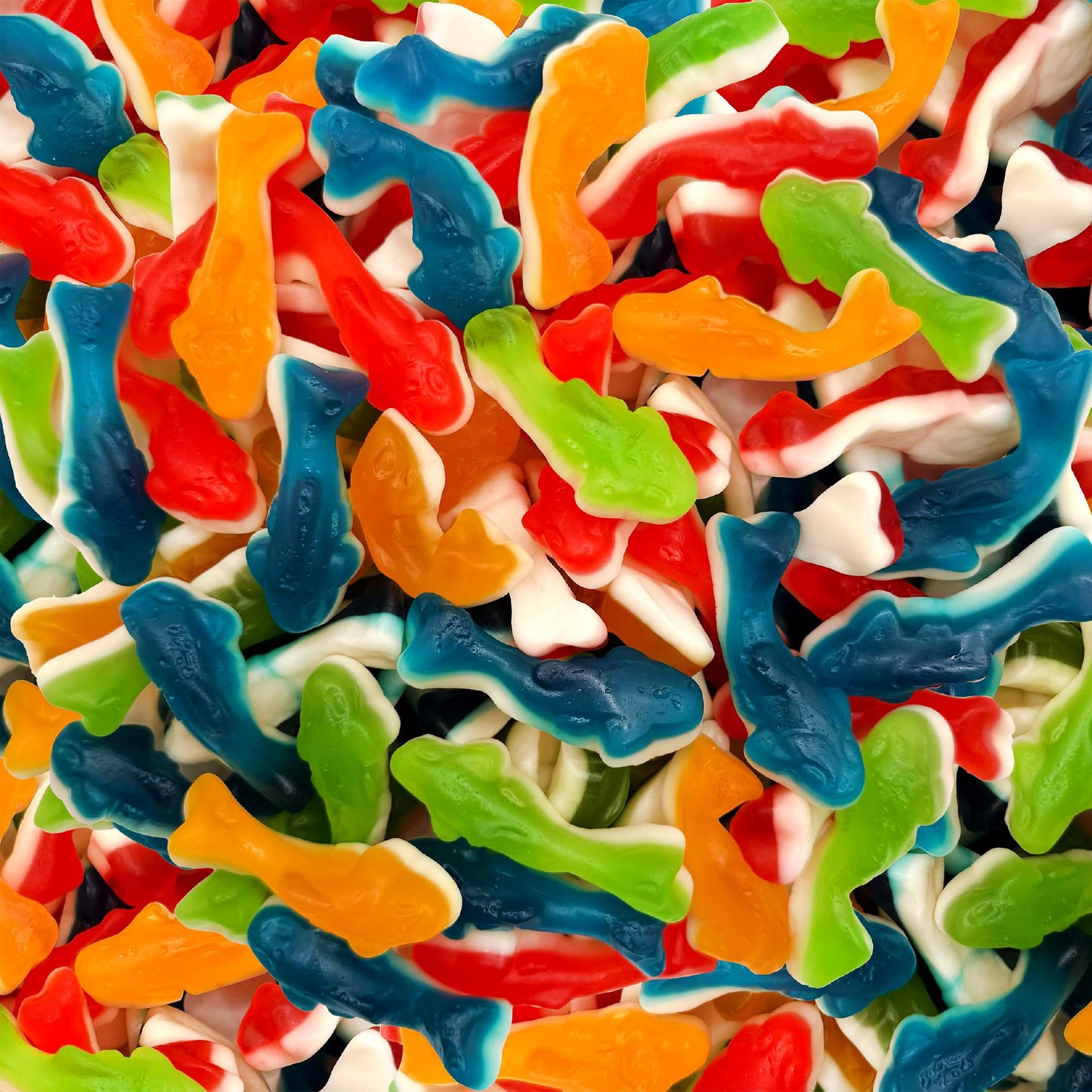 Gummy Sharks Candy Mix | 2 Pound Bag | Assorted Fruit Flavors Shark Gummies | Chewy Gummy Fish for Parties and Candy Buffets | Blue Raspberry  Lime  Lemon  Cherry