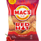 Macs Hot Fried Pork Skins - Hot Flavored Chicharrones Pork Rinds - Low Carb, Gluten-Free, Keto-Friendly Snack- 3oz (12-Pack)