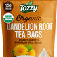 Tozzy Organic Dandelion Root Tea - 100 Count  Plant-Based Pyramid Tea Bags