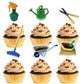 Mefeng 18Pcs Garden Theme Cupcake Topper, Gardening Tool Summer Party Dessert Cupcake Decorations - Spring Theme Party Decor -Fo