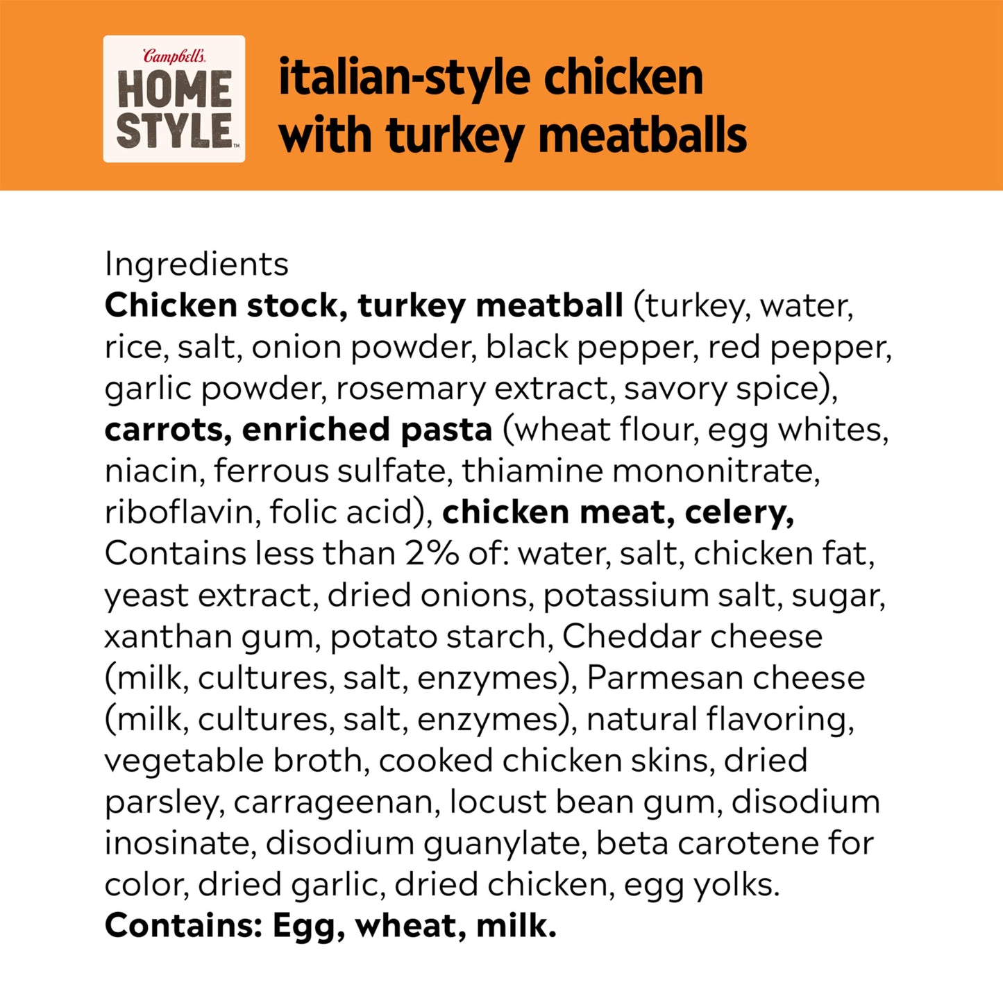 Campbell'S Homestyle Italian-Style Chicken Soup With Turkey Meatballs, 16.1 Oz Can (Case Of 12)