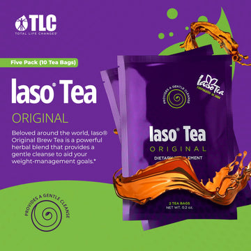 IASO Instant Tea - TLC Cleansing Drink Formula, 10 Sachets (5 Packs), 2 Count