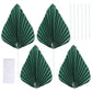 Gyufise 6Pcs Paper Palm Fan Cake Toppers, Green, W 4.7 x H 5.1 inches, Model ZN0680-6, Perfect for Birthday and