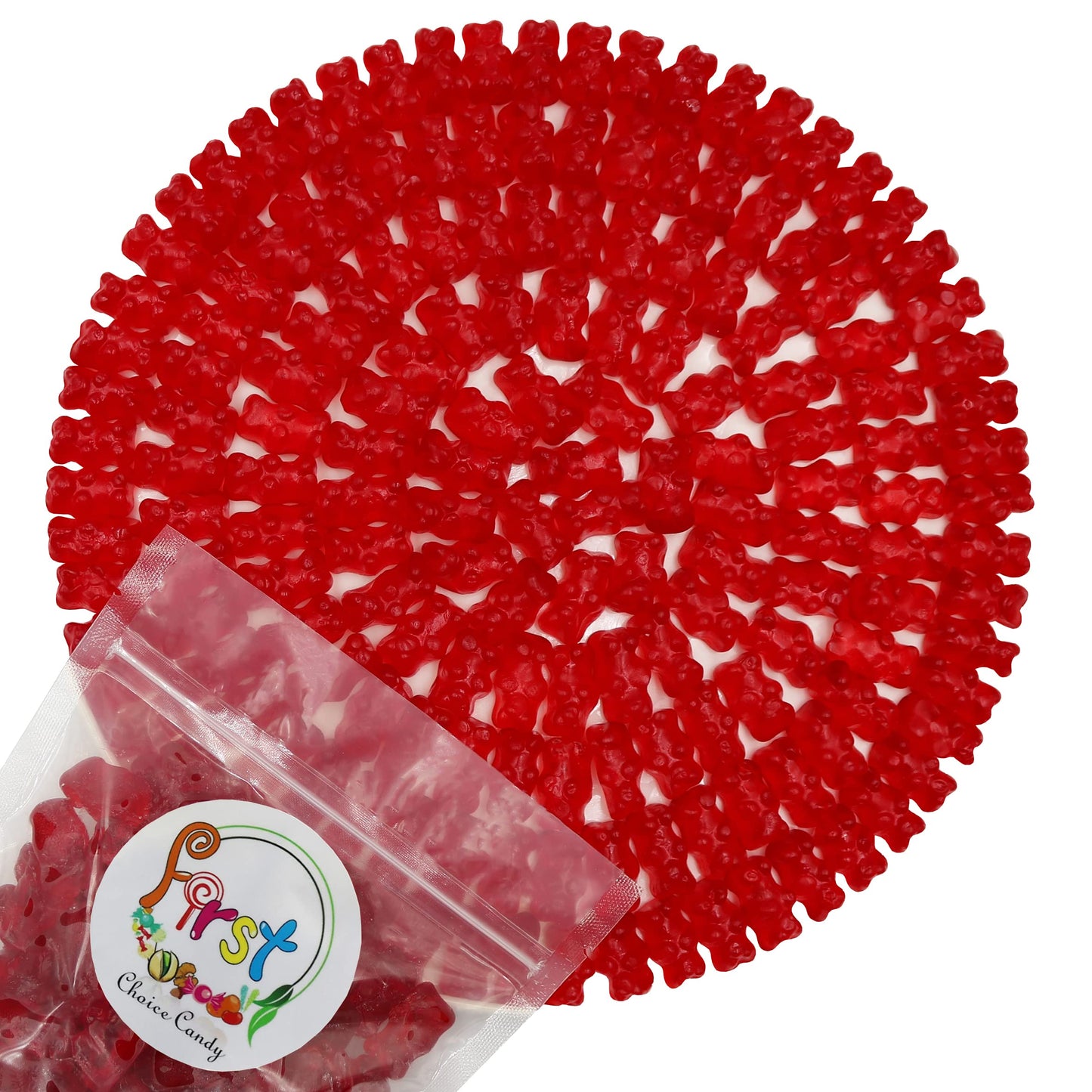 FirstChoiceCandy Gummy Bears (Red Wild Cherry, 2 Pound (Pack of 1))