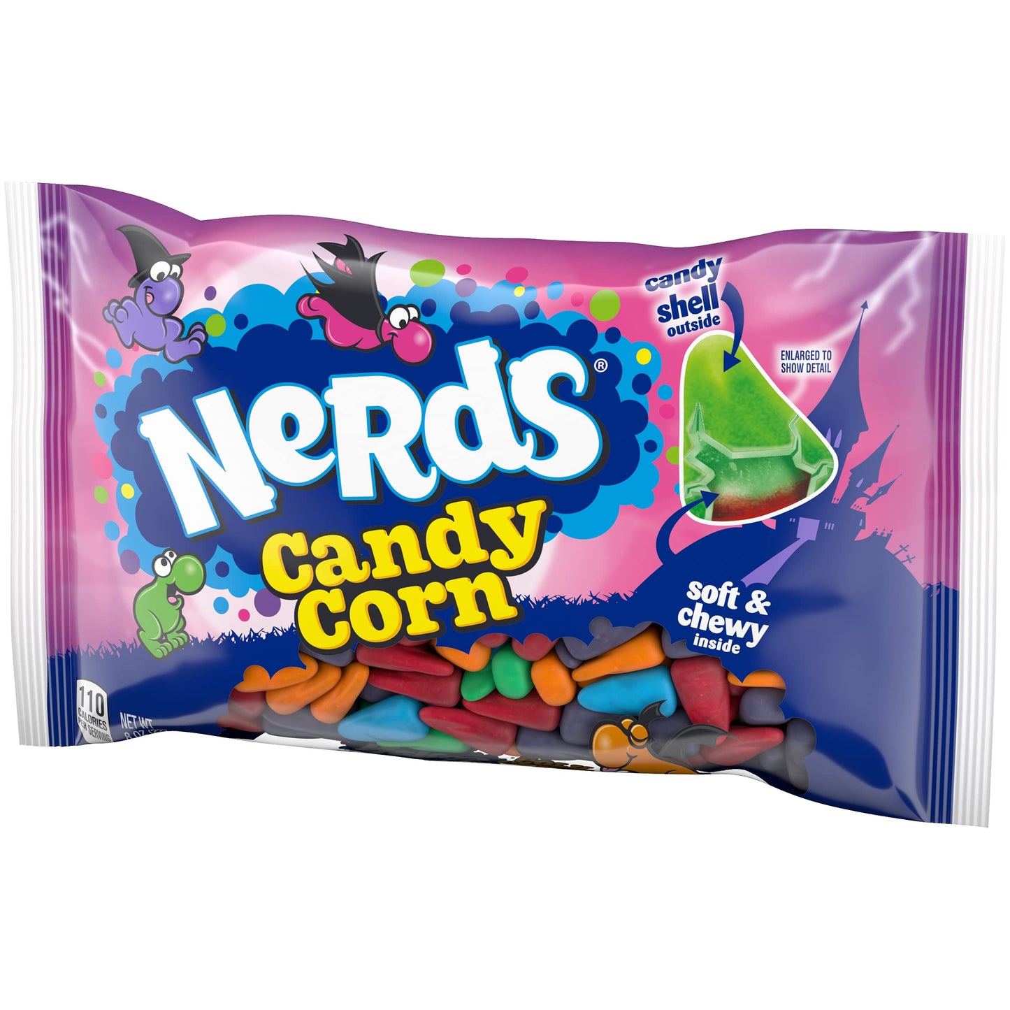 Nerds Halloween Fall Candy Corn Trick or Treat Bags for Kids Party, 8 Ounce (Pack of 12)