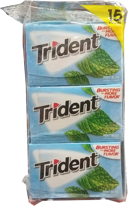Trident Mint Bliss Bubble Gum, 1 Pound