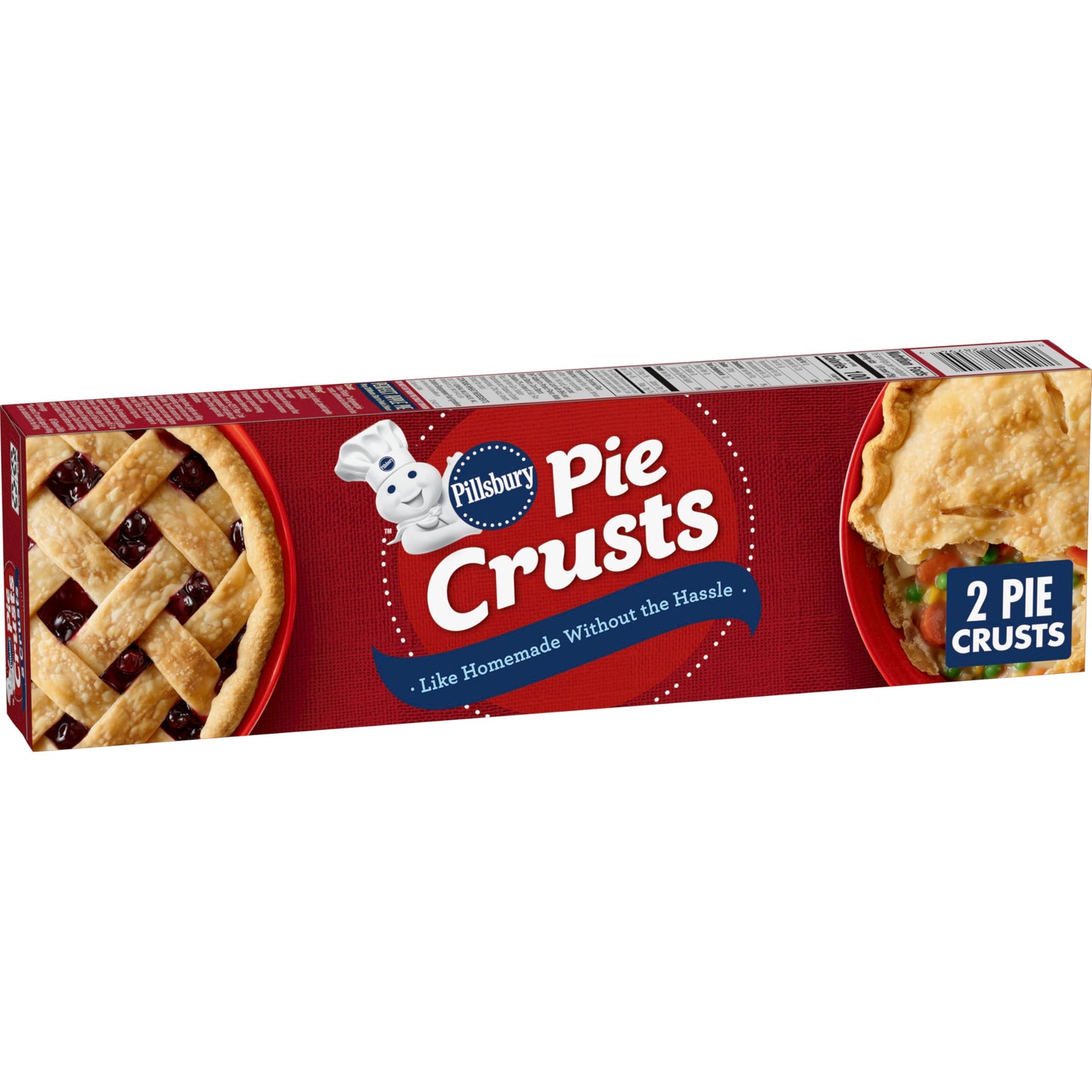 Pillsbury Premade Refrigerated Pie Crust, Two Pie Crusts, 14.1 oz