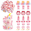 60 PCS Edible Oh Baby Cupcake Toppers Pacifier Cloud Moon Star Welcome Baby Girl Cupcake Picks Edible Baby Shower It's a Girl Ca