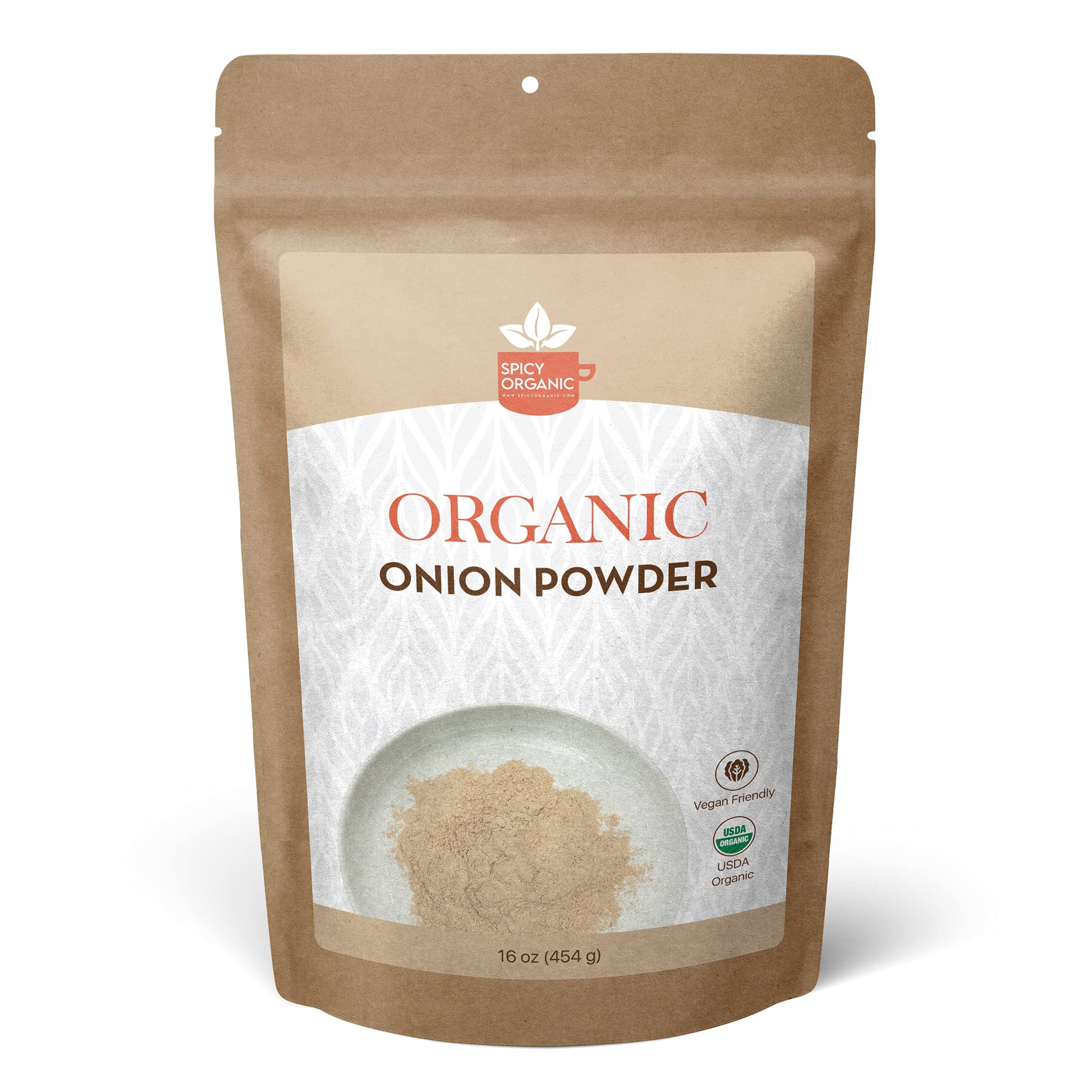 Spicy Organic Onion Powder - 16 Oz. - Certified Usda Organic - Non-Gmo - White Onion Powder Seasoning For Dressings, Dips, Casse