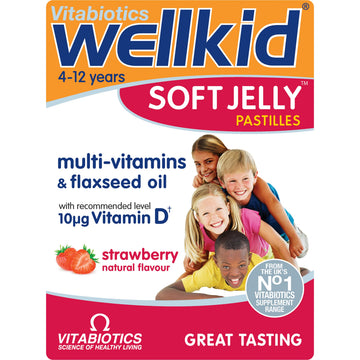 Wellkid Soft Jelly Strawberry Pastilles - Pack of 30