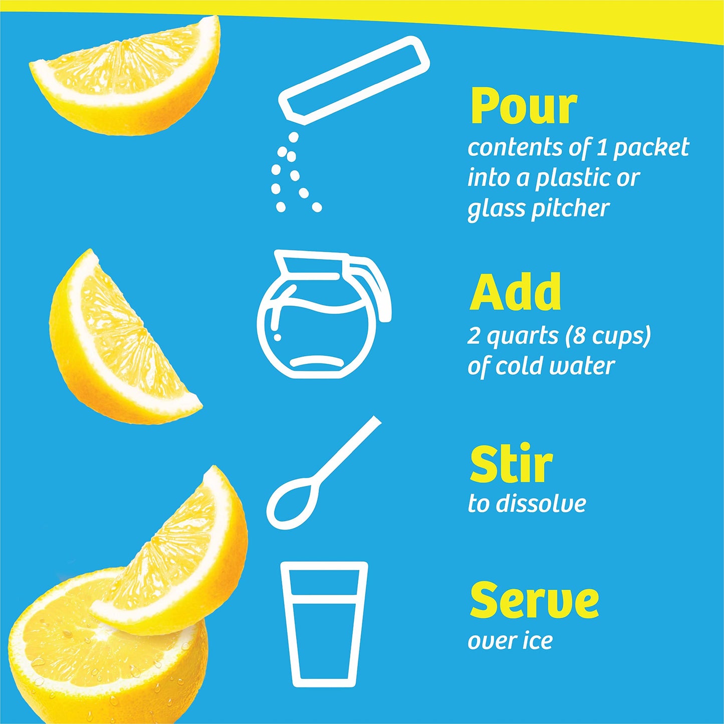 Wyler s Light Pitcher Packs, Water Drink Mix, Lemonade, 6 Boxes (36 Pitcher Packets)