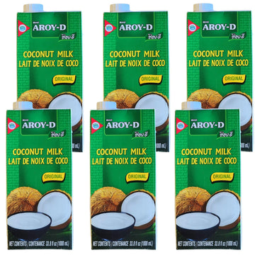 Aroy-D Coconut Milk Lait De Noix De Coco, Rich & Creamy, Ideal for Curries, Dessert, Beverages, and Other Preparation, 33.8 Fl O