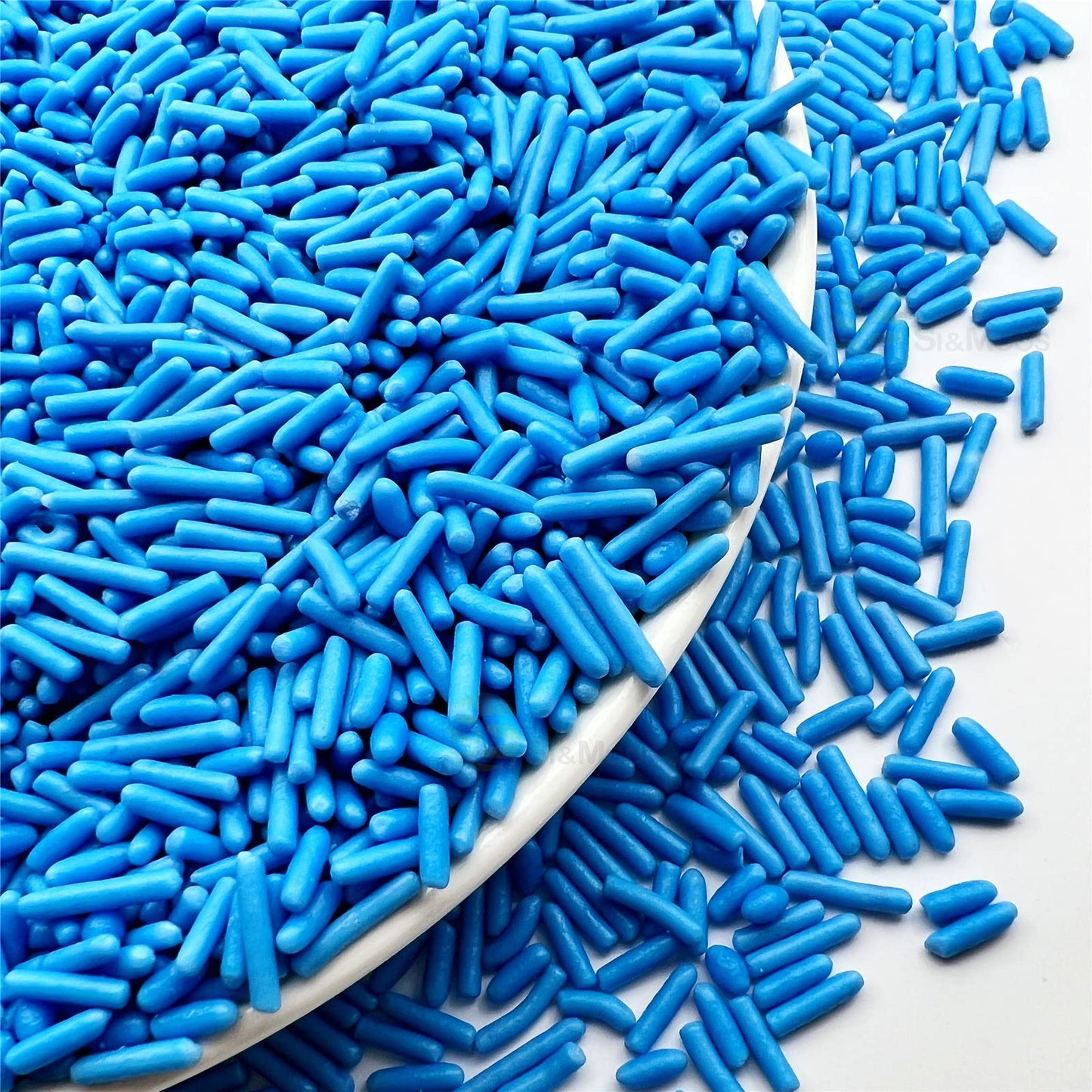 Se Si&Moos Blue Jimmies Sprinkles Edible Blue Sprinkles Soft Jimmies Soft Sprinkles For Topping Ice Cream, Cookies, Cakes, Cupca
