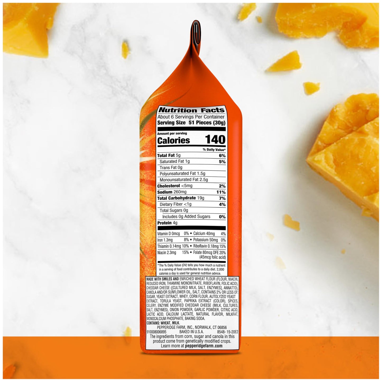Goldfish Flavor Blasted Xtra Cheddar Cheese Crackers, 6.6 Oz Bag (Pack of 6)